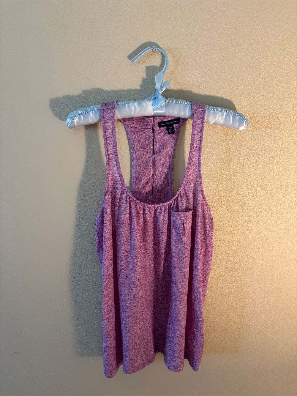 Vintage Y2K American Eagle - Purple Heathered Open-Back Tank Top!!